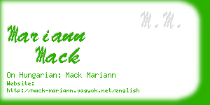 mariann mack business card